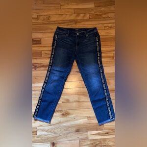 Soho Curvy Boyfriend Women’s Blue Jeans Love  Beautiful Cropped Size 2 29” Waist